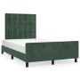 Dark green velvet bed frame with headboard 120x190 cm by , Beds and slatted bases - Ref: Foro24-3270605, Price: 171,24 €, Dis...