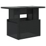 Garden table glass surface PE rattan black 100x55x73 cm by , Garden tables - Ref: Foro24-365970, Price: 111,99 €, Discount: %