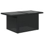 Garden table glass surface PE rattan black 100x55x73 cm by , Garden tables - Ref: Foro24-365970, Price: 111,99 €, Discount: %