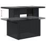 Garden table glass surface PE rattan black 100x55x73 cm by , Garden tables - Ref: Foro24-365970, Price: 111,99 €, Discount: %