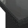 Garden table glass surface PE rattan black 100x55x73 cm by , Garden tables - Ref: Foro24-365970, Price: 111,99 €, Discount: %