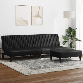 2-piece black synthetic leather sofa set by , Sofas - Ref: Foro24-3216285, Price: 289,73 €, Discount: %