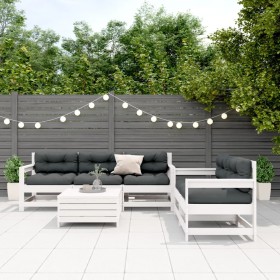 6-teiliges Gartenmöbel-Set mit Kissen aus massivem Weißkiefernholz von , Gartensets - Ref: Foro24-3250825, Preis: 582,99 €, R...