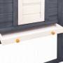 Outdoor-Stall mit grauem und weißem Tannenholzläufer von vidaXL, Käfige und Lebensräume für Kleintiere - Ref: Foro24-170873, ...