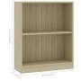 Sonoma oak engineered wood shelf 60x24x76 cm by vidaXL, Bookcases and shelves - Ref: Foro24-800858, Price: 49,99 €, Discount: %