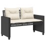 4-teiliges Gartensofa-Set mit Kissen aus schwarzem Glas-PE-Rattan von , Modulare Sofas für den Außenbereich - Ref: Foro24-368...