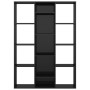 Glossy black chipboard divider/shelf 100x24x140 cm