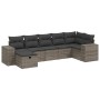 7-piece garden sofa set with gray PE rattan cushions by , Garden sets - Ref: Foro24-3264436, Price: 487,90 €, Discount: %