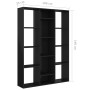 Divisor/estantería aglomerado negro brillante 100x24x140 cm de vidaXL, Divisores de ambientes - Ref: Foro24-800448, Precio: 8...