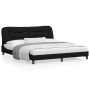 Estructura de cama con luz LED tela negro 180x200 cm de , Camas y somieres - Ref: Foro24-3214165, Precio: 231,70 €, Descuento: %