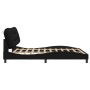 Estructura de cama con luz LED tela negro 180x200 cm de , Camas y somieres - Ref: Foro24-3214165, Precio: 231,70 €, Descuento: %