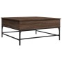 Mesa de centro madera ingeniería metal roble marrón 95x95x45 cm de , Mesas de centro - Ref: Foro24-3217068, Precio: 110,93 €,...