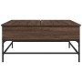 Mesa de centro madera ingeniería metal roble marrón 95x95x45 cm de , Mesas de centro - Ref: Foro24-3217068, Precio: 110,93 €,...