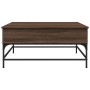 Mesa de centro madera ingeniería metal roble marrón 95x95x45 cm de , Mesas de centro - Ref: Foro24-3217068, Precio: 110,93 €,...