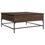 Mesa de centro madera ingeniería metal roble marrón 95x95x45 cm de , Mesas de centro - Ref: Foro24-3217068, Precio: 110,93 €,...