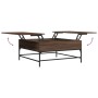 Mesa de centro madera ingeniería metal roble marrón 95x95x45 cm de , Mesas de centro - Ref: Foro24-3217068, Precio: 110,93 €,...