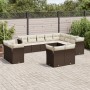 Garden sofa and cushion set 12 pieces brown synthetic rattan by , Garden sets - Ref: Foro24-3218533, Price: 802,99 €, Discoun...