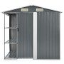 Garden shed with gray iron shelving 205x130x183 cm