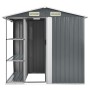 Garden shed with gray iron shelving 205x130x183 cm