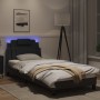 Bed frame with LED lights black synthetic leather 80x200 cm by , Beds and slatted bases - Ref: Foro24-3213980, Price: 143,16 ...