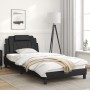 Bed frame with LED lights black synthetic leather 100x200 cm by , Beds and slatted bases - Ref: Foro24-3214001, Price: 146,16...