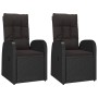 Reclining garden armchairs with cushions 2 pcs black PE rattan by , Garden chairs - Ref: Foro24-319545, Price: 287,99 €, Disc...