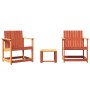 Garden furniture set 3 pieces solid pine wood wax brown by , Garden chairs - Ref: Foro24-844663, Price: 113,15 €, Discount: %