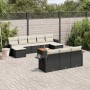 11-teilige Gartensofagarnitur und schwarze synthetische Rattankissen von , Gartensets - Ref: Foro24-3257113, Preis: 681,22 €,...