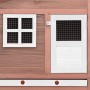 Chicken coop with nesting box solid mocha and white fir wood by vidaXL, Cages and habitats for small animals - Ref: Foro24-17...