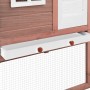 Chicken coop with nesting box solid mocha and white fir wood by vidaXL, Cages and habitats for small animals - Ref: Foro24-17...