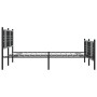 Estructura de cama cabecero y estribo metal negro 160x200 cm de , Camas y somieres - Ref: Foro24-376345, Precio: 131,37 €, De...