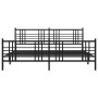 Black metal headboard and footboard bed frame 183x213 cm by , Beds and slatted bases - Ref: Foro24-376347, Price: 137,99 €, D...