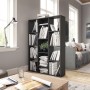 Glossy gray chipboard divider/shelf 100x24x140 cm by vidaXL, Room dividers - Ref: Foro24-800449, Price: 88,40 €, Discount: %