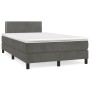 Cama box spring con colchón terciopelo gris oscuro 120x190 cm de vidaXL, Camas y somieres - Ref: Foro24-3269832, Precio: 367,...