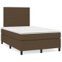 Cama box spring con colchón tela marrón oscuro 120x190 cm de vidaXL, Camas y somieres - Ref: Foro24-3269870, Precio: 401,07 €...