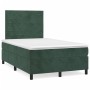 Cama box spring con colchón terciopelo verde oscuro 120x190 cm de vidaXL, Camas y somieres - Ref: Foro24-3270004, Precio: 406...