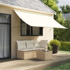 Toldo retráctil de tela y acero crema 300x150 cm de vidaXL, Toldos - Ref: Foro24-368761, Precio: 61,31 €, Descuento: %