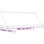 Retractable fabric and cream steel awning 400x150 cm by vidaXL, Awnings - Ref: Foro24-368763, Price: 74,46 €, Discount: %