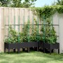 Planter with black PP trellis 160x120x142.5 cm by vidaXL, Pots and planters - Ref: Foro24-367968, Price: 119,99 €, Discount: %