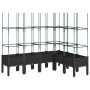 Planter with black PP trellis 160x120x142.5 cm by vidaXL, Pots and planters - Ref: Foro24-367968, Price: 119,99 €, Discount: %