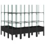 Planter with black PP trellis 160x120x142.5 cm by vidaXL, Pots and planters - Ref: Foro24-367968, Price: 119,99 €, Discount: %