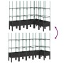 Planter with black PP trellis 160x120x142.5 cm by vidaXL, Pots and planters - Ref: Foro24-367968, Price: 119,99 €, Discount: %