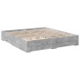 Concrete gray engineered wood bed with drawers 200x200 cm by vidaXL, Beds and slatted bases - Ref: Foro24-3280359, Price: 232...