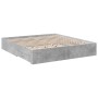 Concrete gray engineered wood bed with drawers 200x200 cm by vidaXL, Beds and slatted bases - Ref: Foro24-3280359, Price: 232...