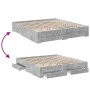 Concrete gray engineered wood bed with drawers 200x200 cm by vidaXL, Beds and slatted bases - Ref: Foro24-3280359, Price: 232...