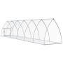 Rabbit cage silver galvanized steel 600x105x120 cm by vidaXL, Cages and habitats for small animals - Ref: Foro24-3281529, Pri...