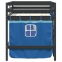 Cama alta para niños con cortinas madera pino azul 80x200 cm de vidaXL, Camas y somieres - Ref: Foro24-3283815, Precio: 178,8...