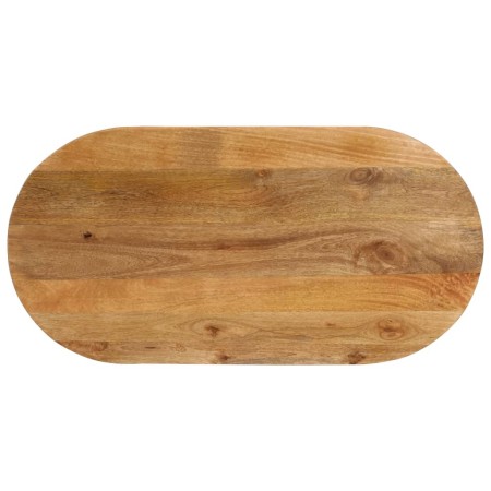 Tablero de mesa ovalado madera maciza de mango 100x40x2,5 cm