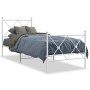 Estructura cama metal con cabecero y pie cama blanca 75x190 cm de vidaXL, Camas y somieres - Ref: Foro24-376559, Precio: 76,9...