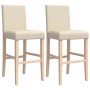 High stools 2 pcs solid rubber wood and fabric by vidaXL, Kitchen stools - Ref: Foro24-4006191, Price: 104,99 €, Discount: %